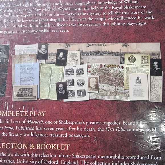 ๐๏ธ William Shakespeare Collector's Edition 7 Hours on 3 DVDs Plus Memorabilia - Picture 5 of 7